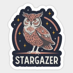 Stargazer Owl Sticker